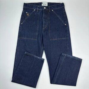 Nanushka Women’s Blue Straight‎ Leg Button-Fly Designer Jeans W31-32/L31